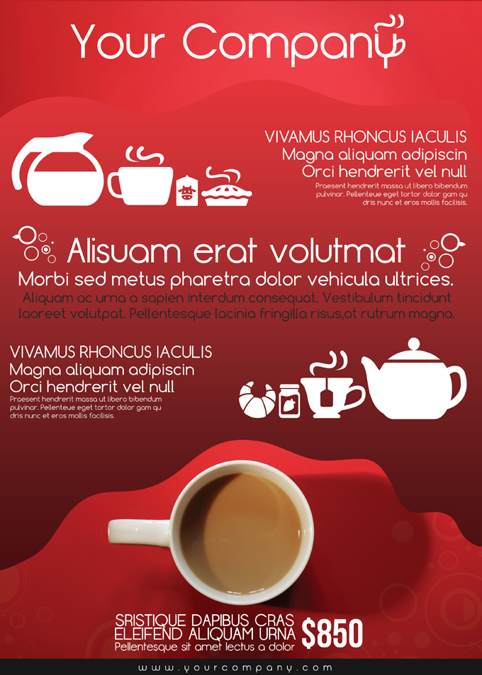 hot drinks poster